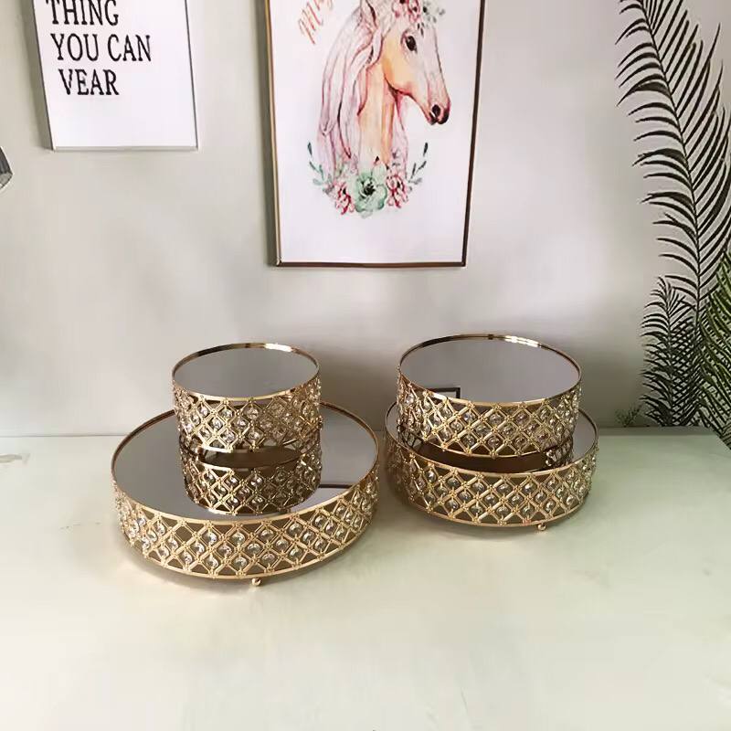 4Pcs Gold cake stands