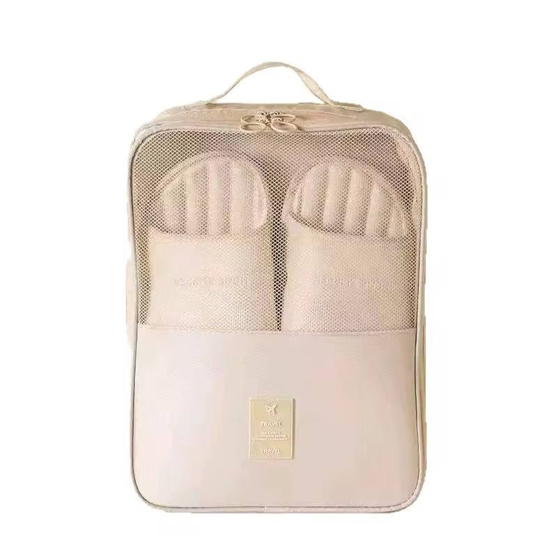 Waterproof Travel bag organizer has 3 zip, 3 level shoe bag