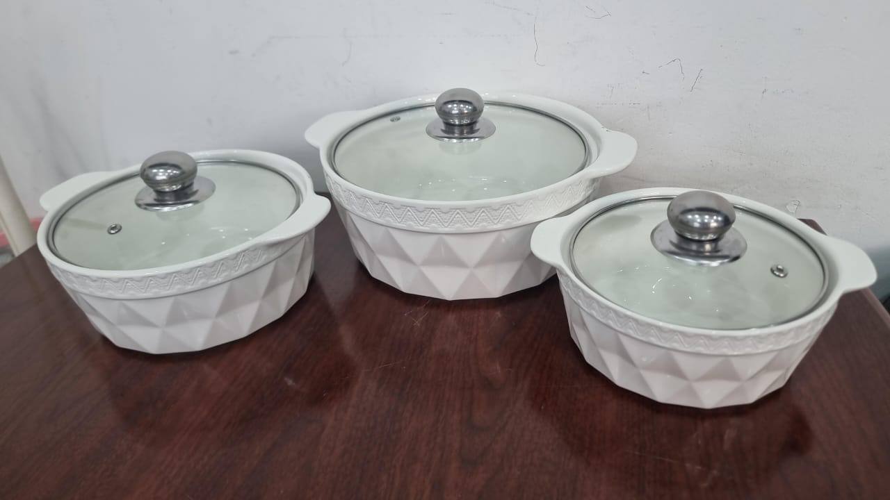 High quality 3in1 ceramic serving dish