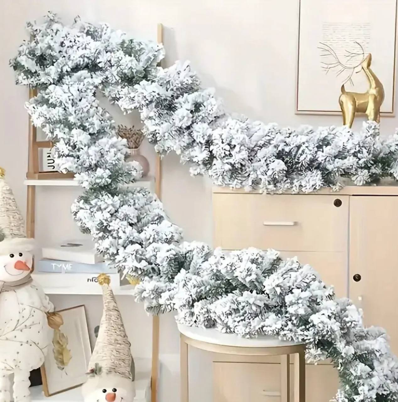 2.7MChristmas Snow Flocked Garland