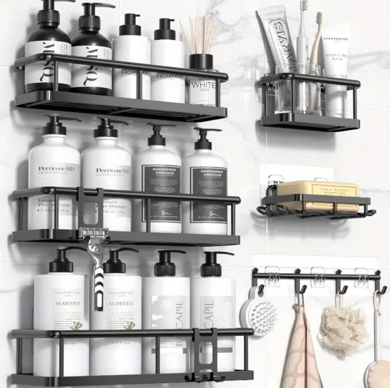 8pc Bathroom Organizer Set