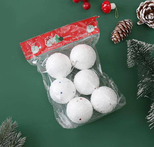 6PCS Christmas Tree Balls 8cm 6cm 4cm Big Christmas Ball Decor Christmas Tree Hanging Pendant Ornaments