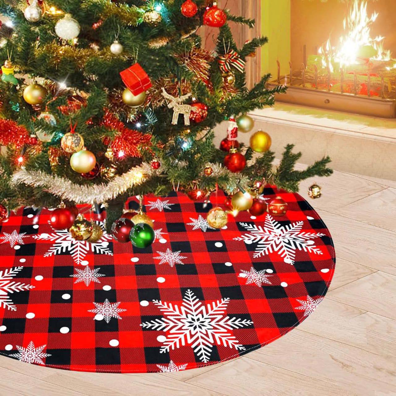 Christmas Tree Skirt Fabric Tree Skirt Christmas Tree Bottom Decoration Party Flags for outside*
92cm