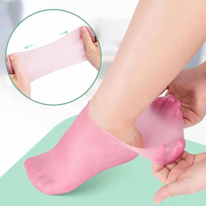 Silicone Moisturizing Spa Gel Heel Socks Exfoliating And Preventing Dryness Cracked Dead Skin Remove Protector Pain Relief Tool