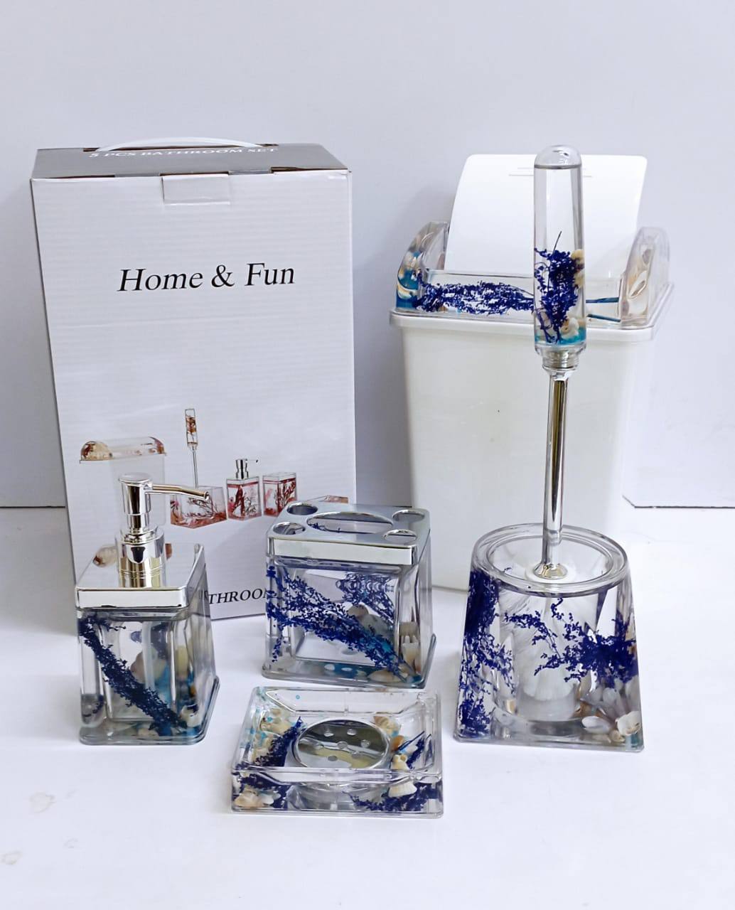 5pcs WATER SHELL FLOWER bathroom accessories set