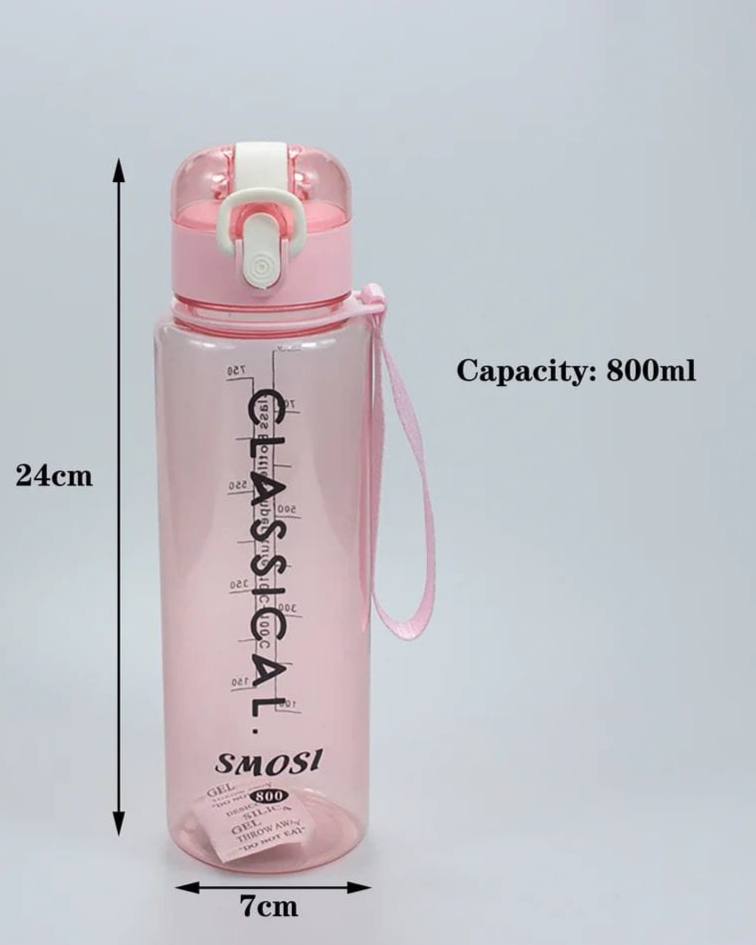 Portable Sports Water Bottle,800ml Plastic Water Bottle