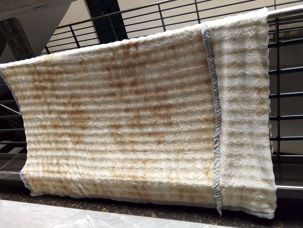 Binded Soft Patches Sherpa Blanket