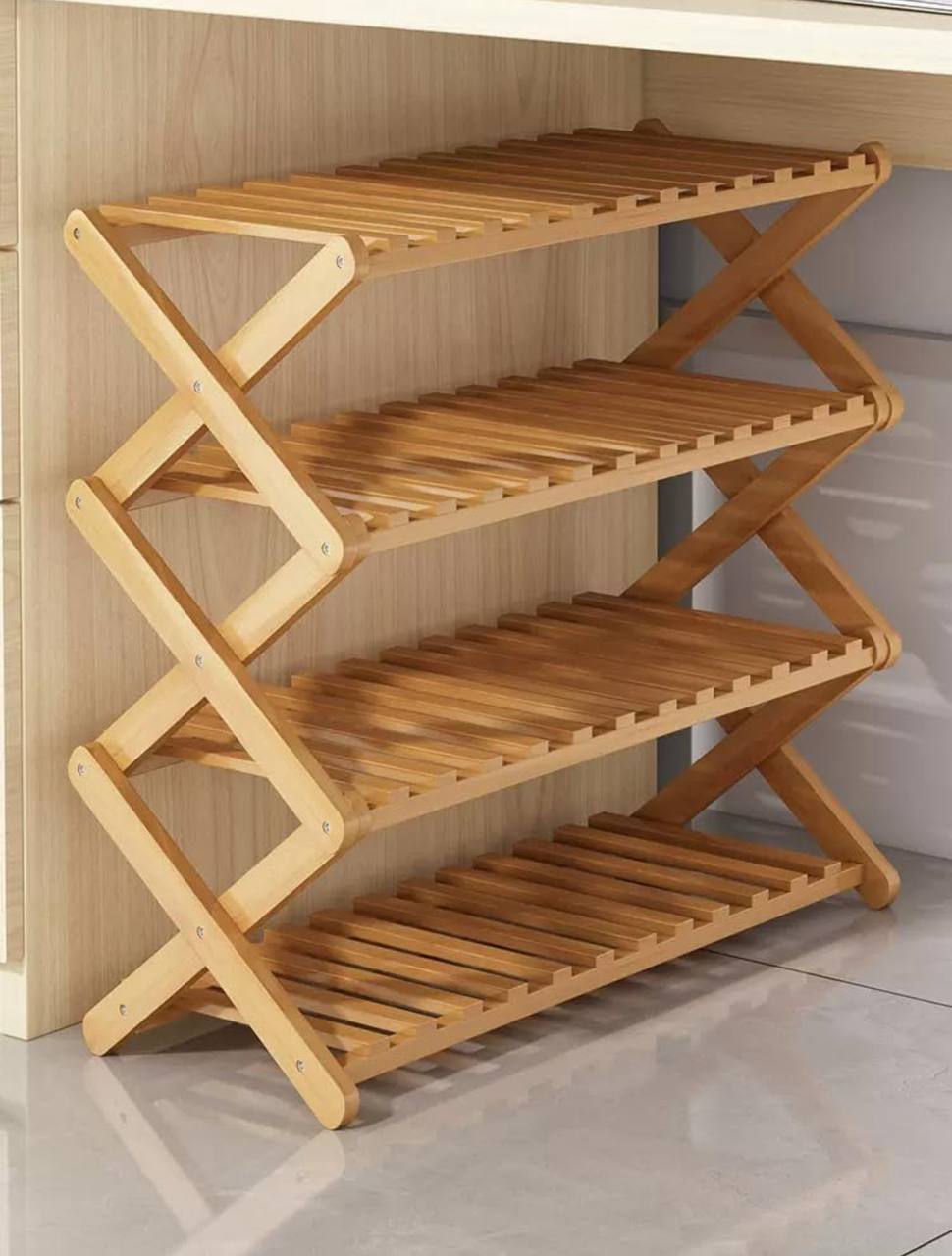 4 Tier Stackable Shoe Rack.