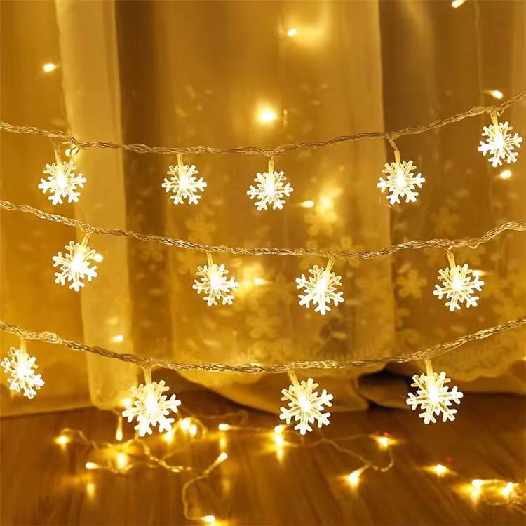 3Meters Christmas Decoration for Home Xmas Tree Decor Fairy Light Pendant Snowflake LED Light.