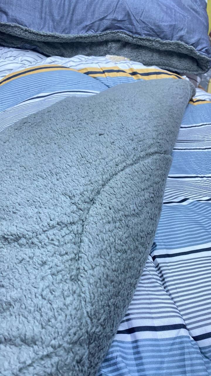 Curtain woolen duvet set