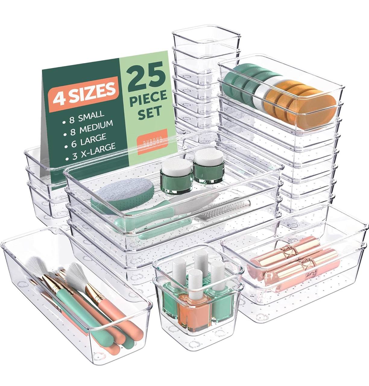 25pcs set drawer organizers