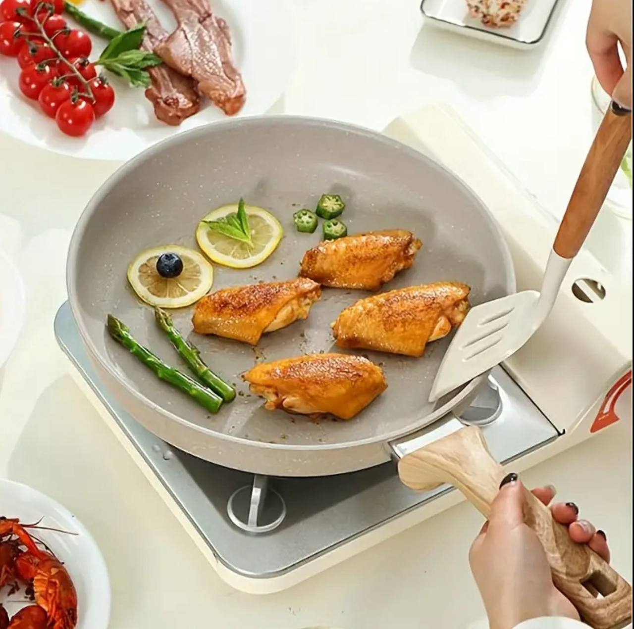 MGC co. HEAVY GAUGE granite frying pan