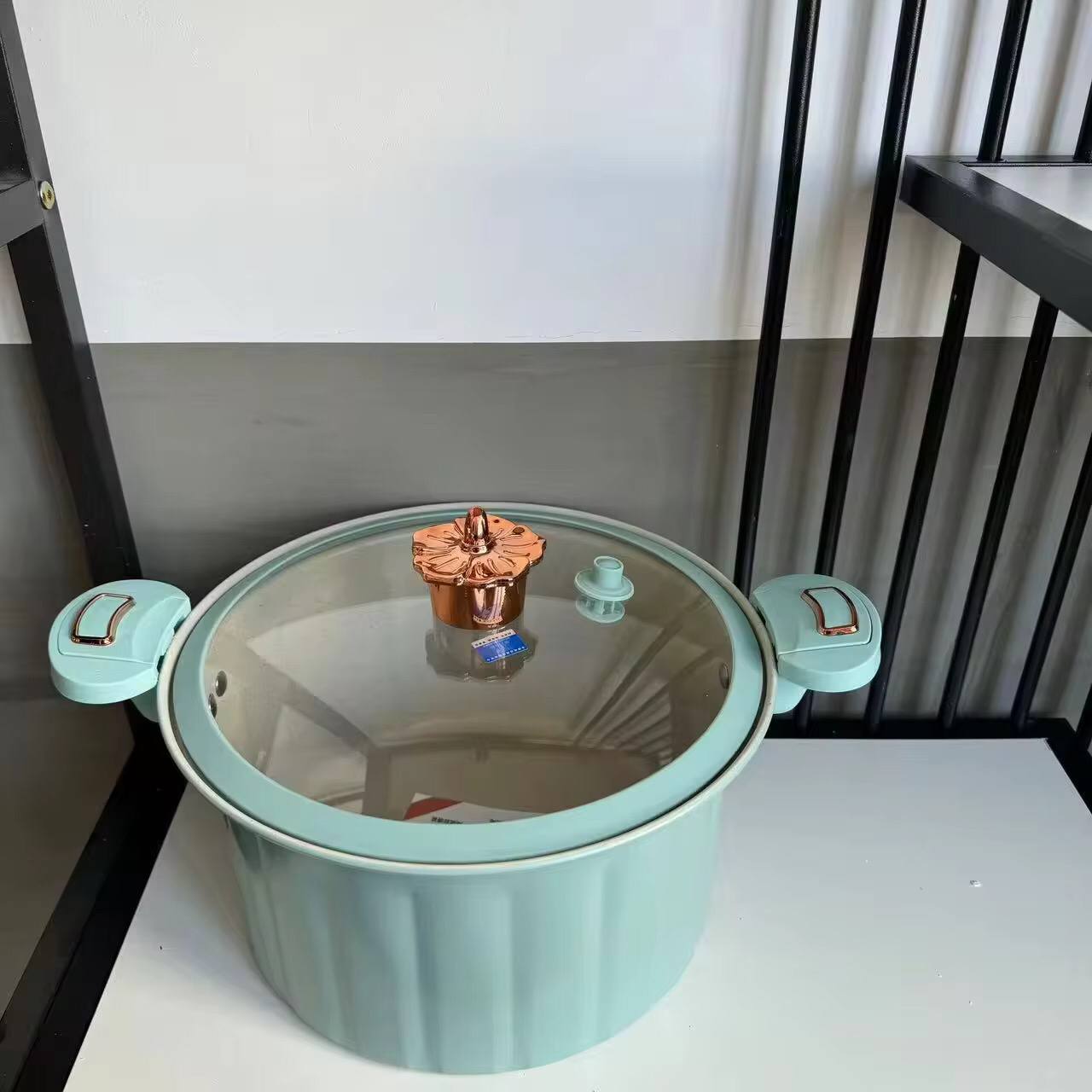 Single piece Roma 10L Nonstick mini pressure cooker sufuria now available in lilac blue colour