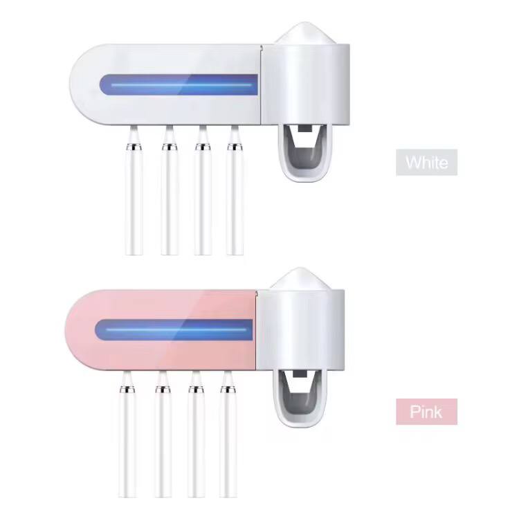 Toothbrush sterilizer wall mounted with 4 toothbrush spaces
