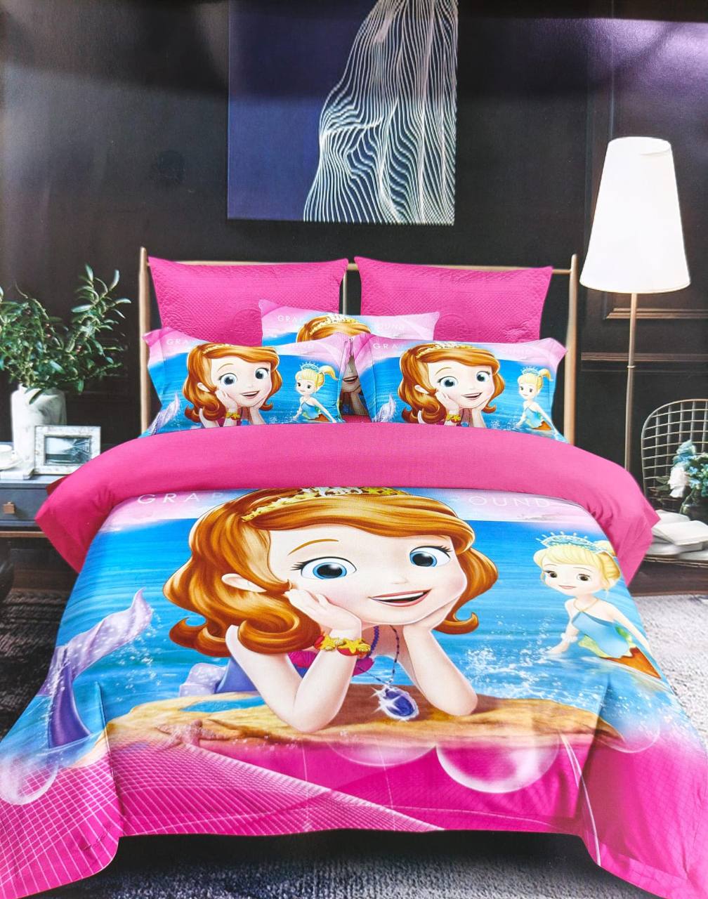 Cartoon themed duvet one sheet one pillowcases