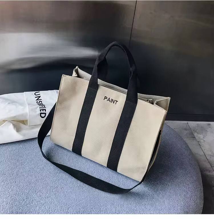 FASHIONABLE COTTON CANVAS TOTE BAG