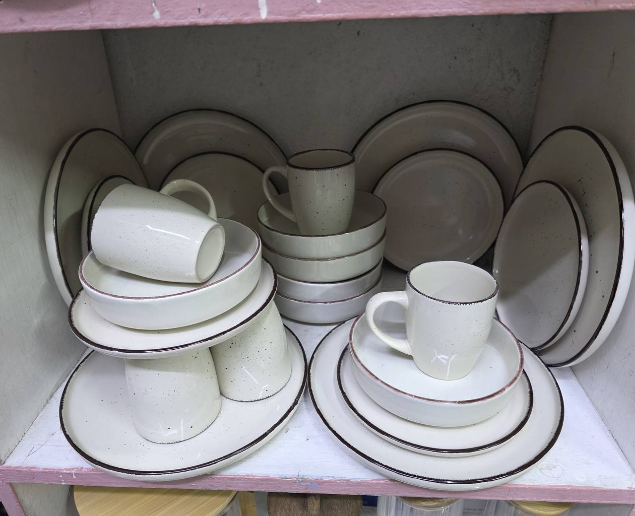 24pcs Reactive Glazed Ceramic Dinneer set