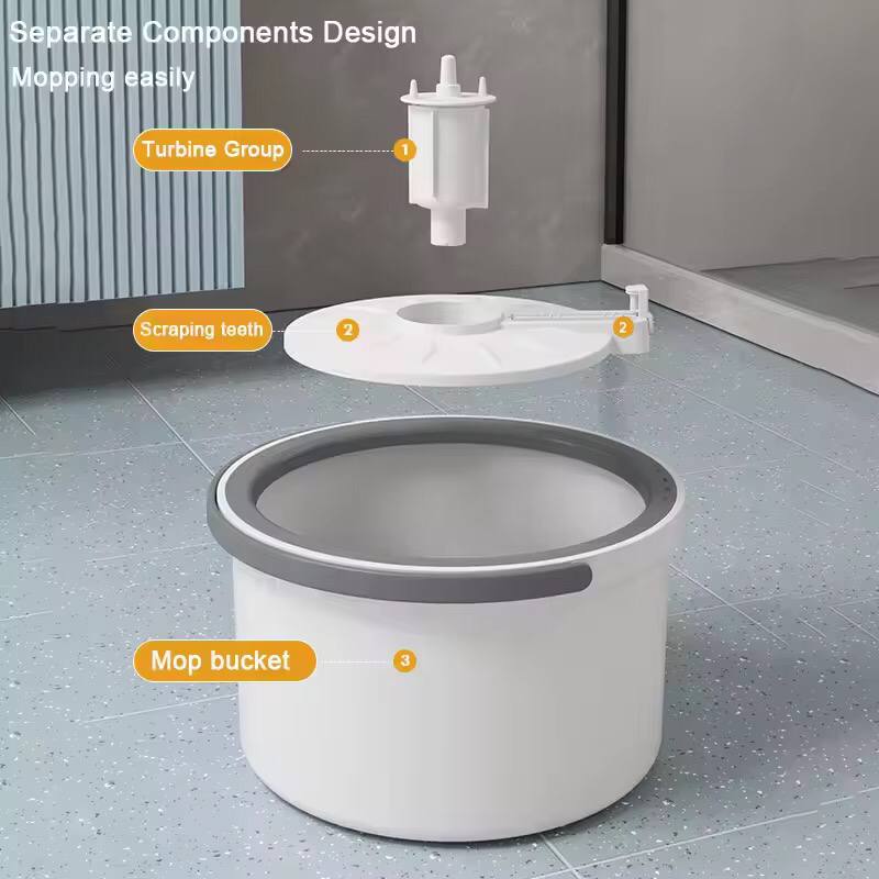 Hand-free 360degrees spin mop with bucket