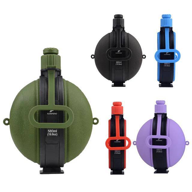 1PCS Foldable Silicone Water Bottle With Compass