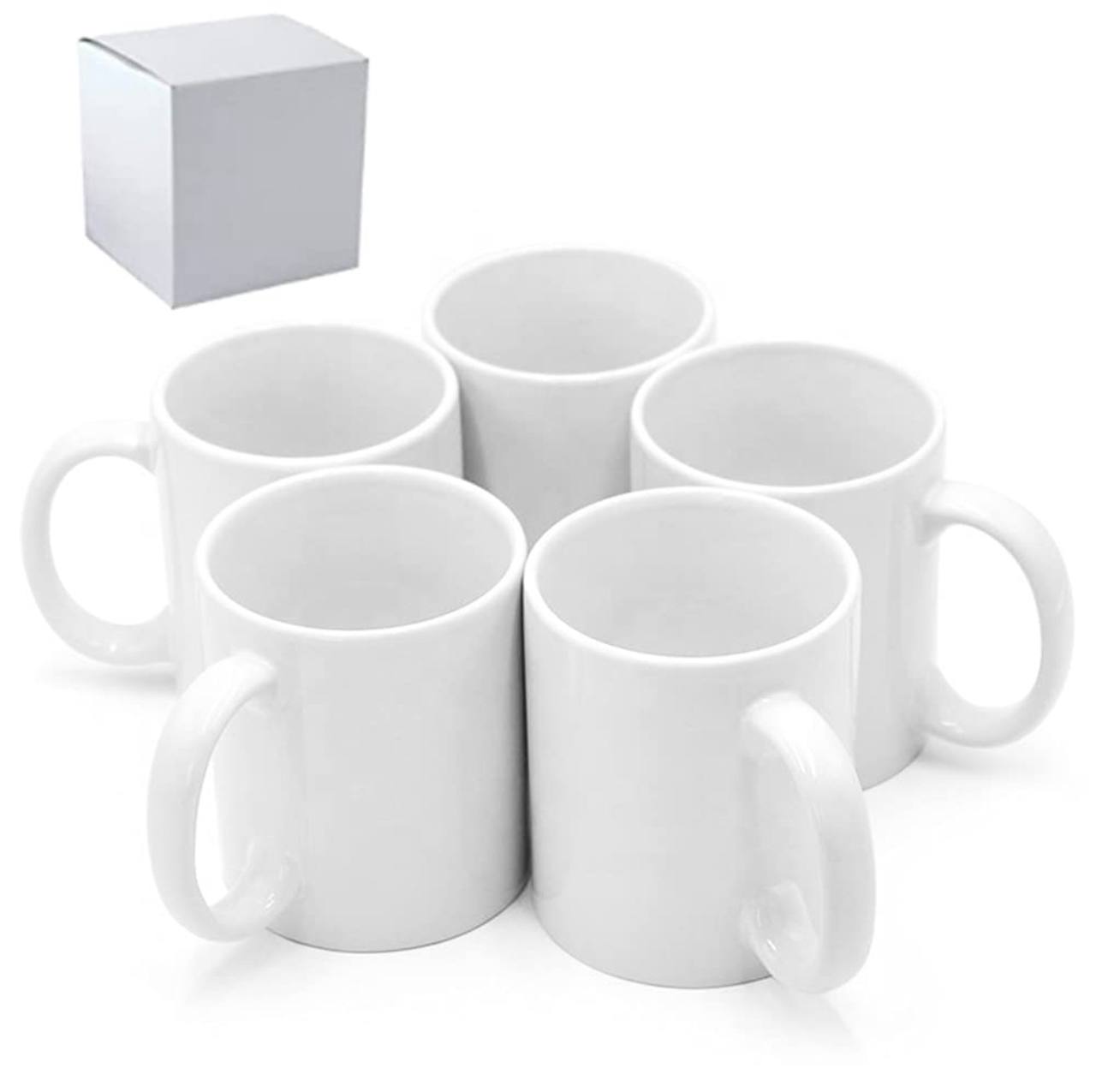 White plain sublimation cups