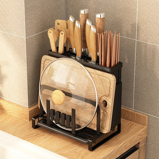Knife rack Wall hanging kitchen Chop stick/Chopping board and pot lid Storage rack
