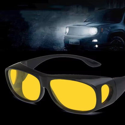 2pcs set dark & coloured Anti glare night vision driver Goggles
