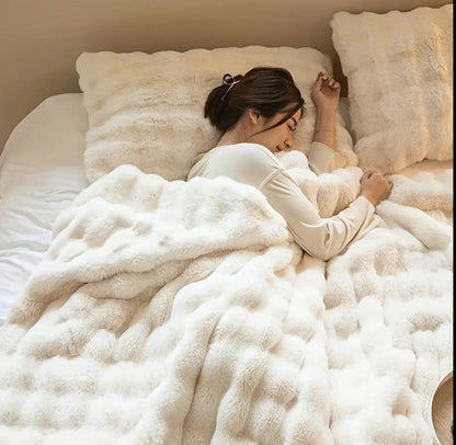 Premium quality Soft Bubble Winter Throw Blanke