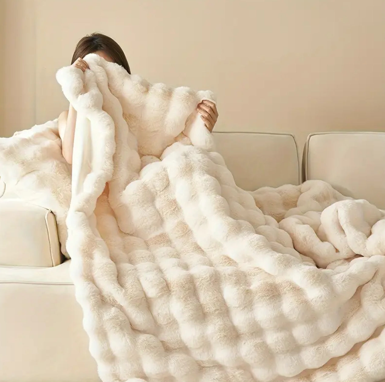 Premium quality Soft Bubble Winter Throw Blanke