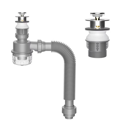 Space saving sink drain magic bend