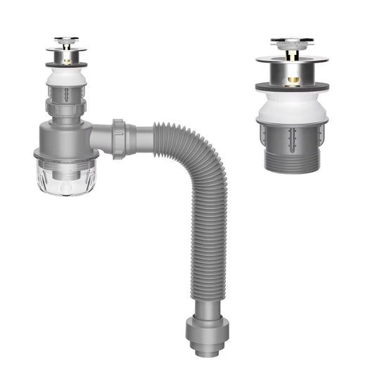 Space saving sink drain magic bend