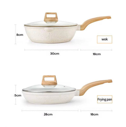 Non-Stick Kitchen Cookware Set Stone Pot Set