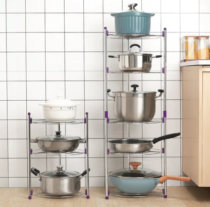 5 layer Kitchen pot and pan organizer storage rack