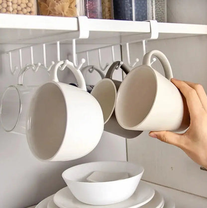 Under shelf metallic organizer