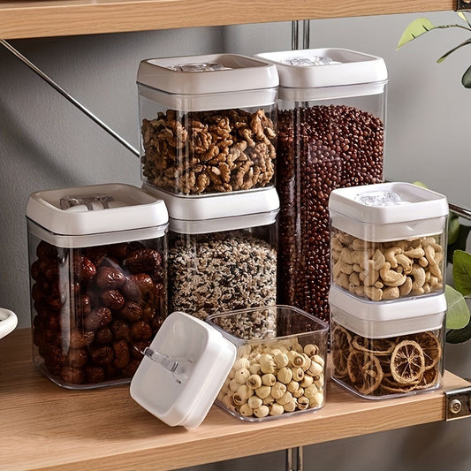7pcs Transparent Acrylic Cereal Food/Pantry Storage Containers