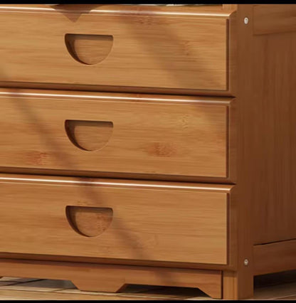 Multiple purposes cloth rack organizer with storage drawers