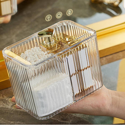 Transparent Acrylic Cotton Swab Storage Box