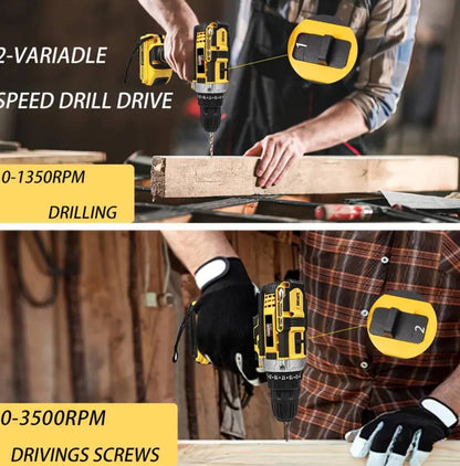 Rechargeable 21 V Cordless Screwdriver Set