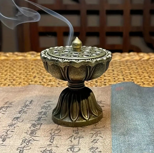 Zinc Alloy Zen Lotus Incense Burner