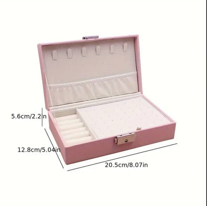 Exquisite Large Capacity Travel Jewelry Bag /  double layer Jewelry Organizer