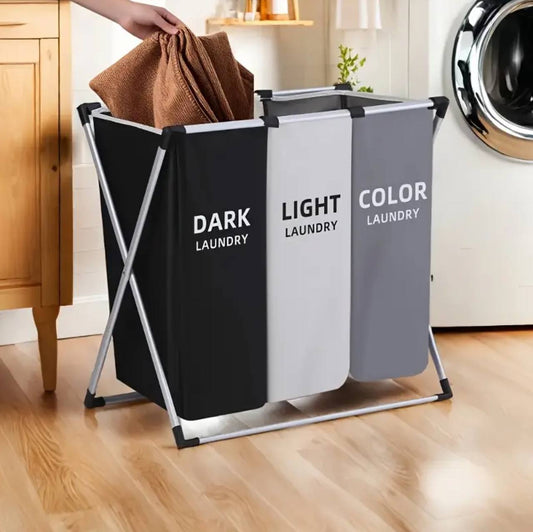 3 grid foldable laundry basket