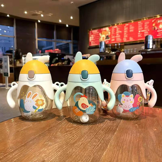 Kids Water Cup for School, Special Anti-Fall Straw, anti-choke water bottle