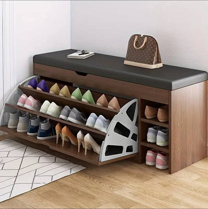 Modern Bucket flip shoe cabinet with seat changing stool bench