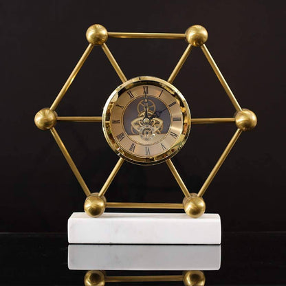 Antique Decorative Desk Roman Metallic Clock