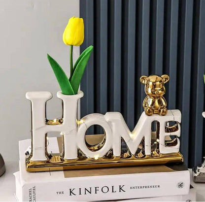 Decorative 3D English Letters with Mini Bear Figurine