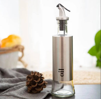 Oil/Vinegar Glass Steel Dispenser