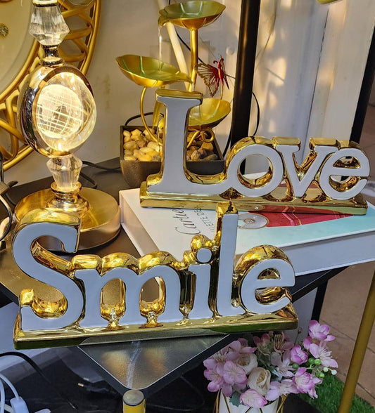 Luxury ceramic love ,smile  home,office decoration TV Cabinet  decoration