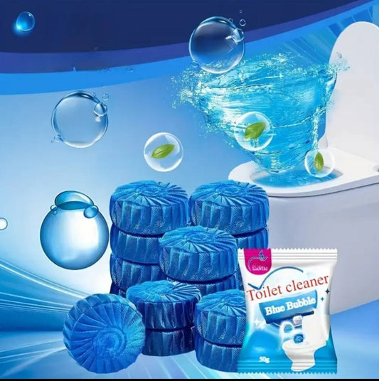 Blue bubble toilet cleaner