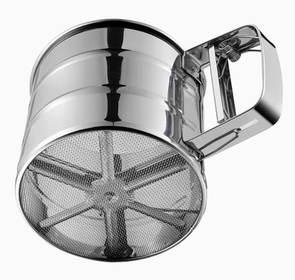 Handheld stainless steel flour sieve