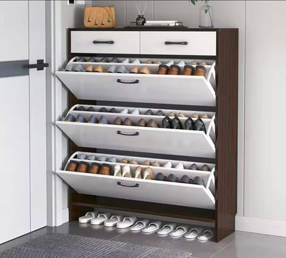 Bucket flip shoe rack