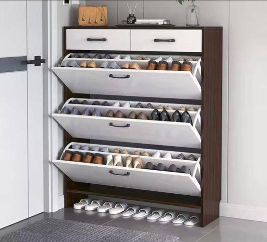 Bucket flip shoe rack